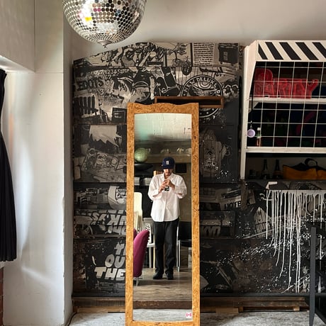 USED WOODEN FRAME WALL MIRROR