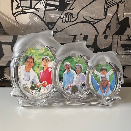 USED "HOYA" CRYSTAL PHOTO FRAME