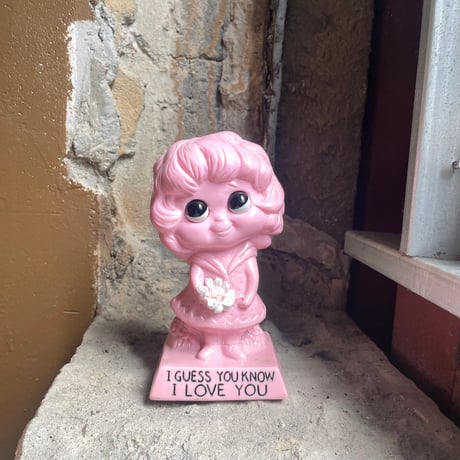 VINTAGE MESSAGE DOLL PINK GIRL