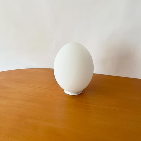 JAPAN USED GLASS SHADE EGG TABLE LAMP