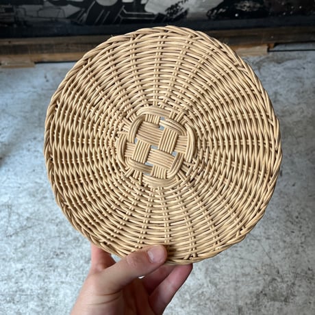 USED RATTAN TRASH CAN