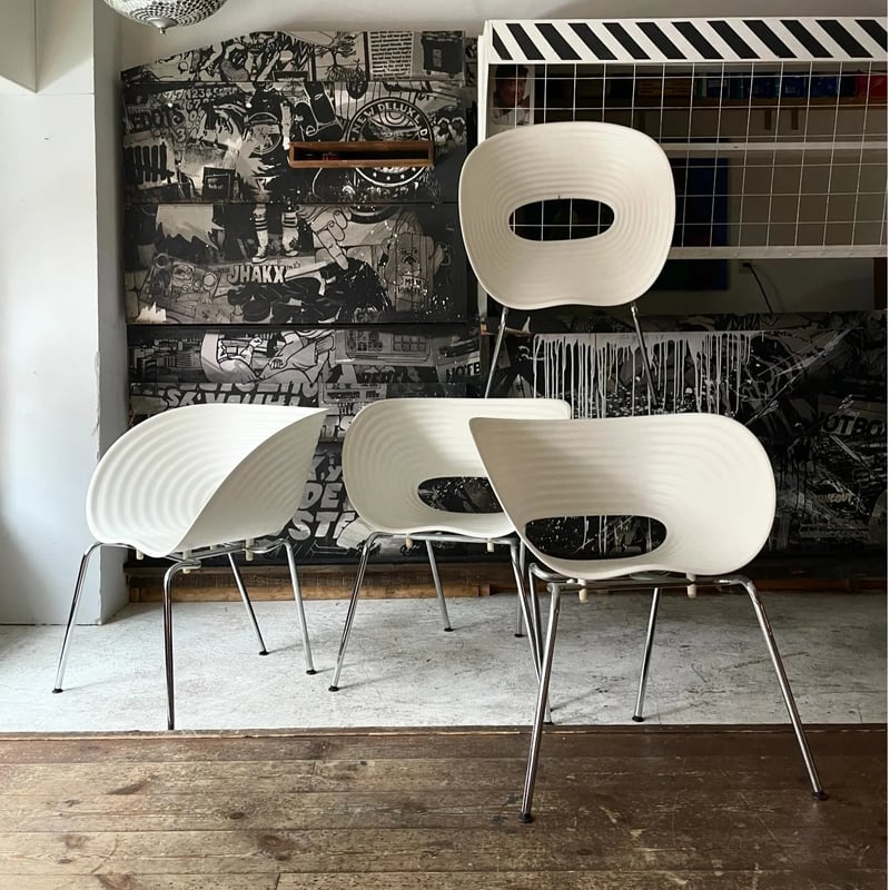 【2脚セット】★vitra★ヴィトラ★Tom Vac/トムバック★ホワイト b ヴィトラ / Vitra トムバック / Tom vacチェア ロン・アラッド/Ron