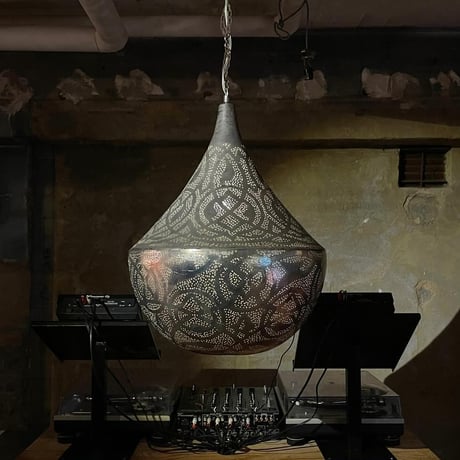 USED METAL SHADE PENDANT LAMP