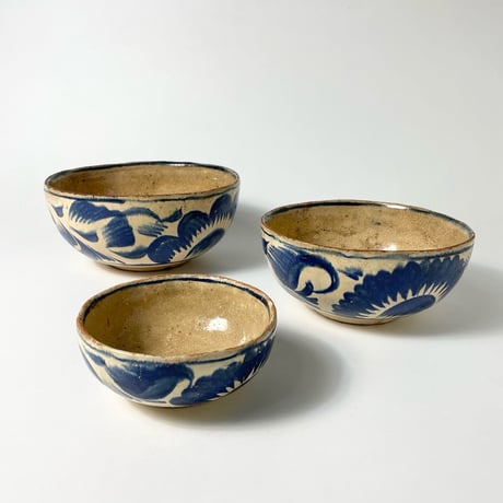 VINTAGE EARLY 1900 MEXICAN FOLK ART HANDMADE PAINTED TRRA COTTA POTTERY BOWL