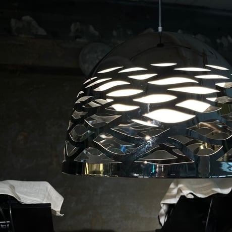 JAPAN USED METAL SHADE PENDANT LAMP