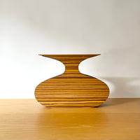 USED WOODEN FLOWER VASE