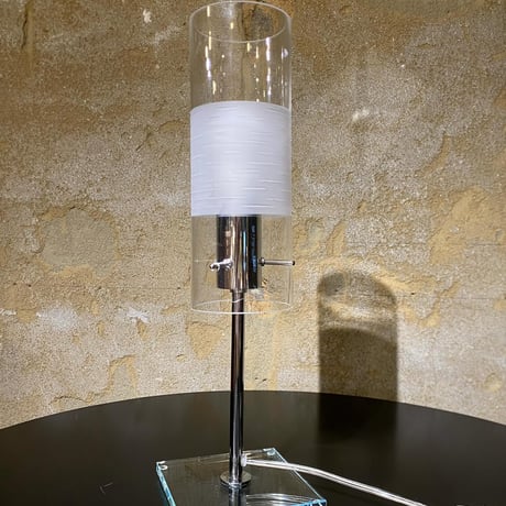 USED "DE MAJO / XILO T10" GLASS SHADE TABLE LAMP
