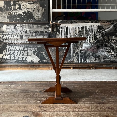 USED ACRYL TOP BOARD WOODEN FOLDING SIDE TABLE