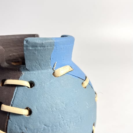 USED PATCHWORK CERAMIC POT