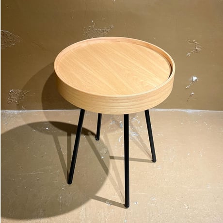 USED WOODEN TRAY SIDE TABLE