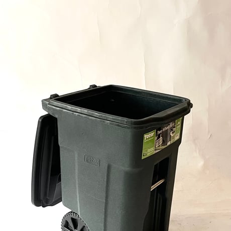 USED “TOTER” 48 GALLON TWO WHEELS TRASH CAN