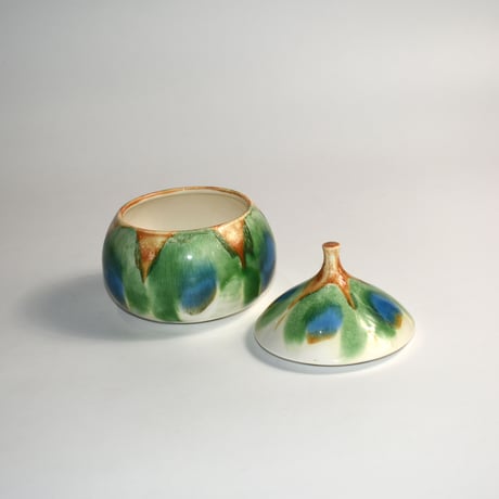 USED MULTICOLORED CERAMIC CONTAINER