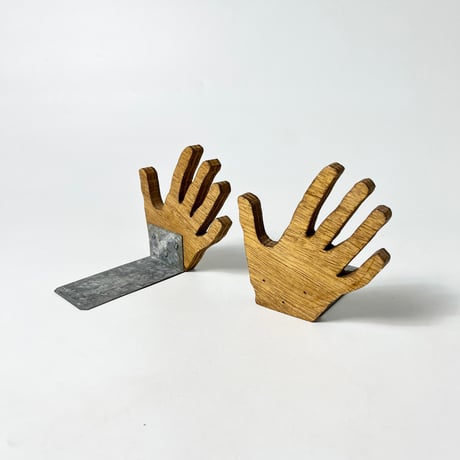 USED HAND SHAPED BOOK STAND SET