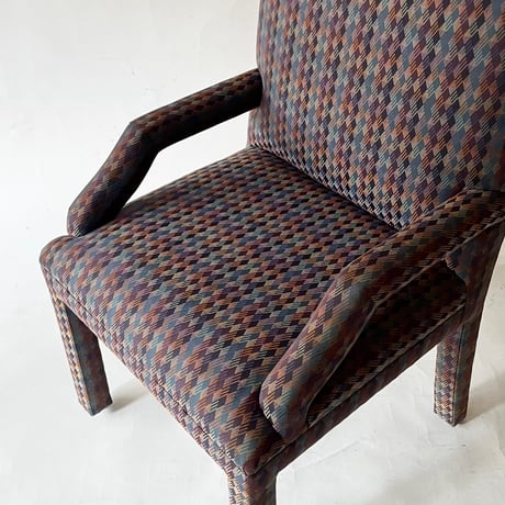 USED 80'S "ASHER COLE" FABRIC ARMCHAIR