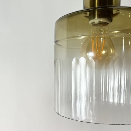 USED GLASS SHADE CIRCLE PENDANT LAMP