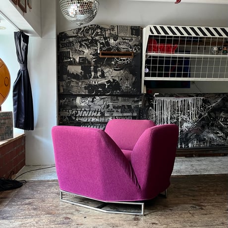 USED IRON LEG FABRIC 1P SOFA