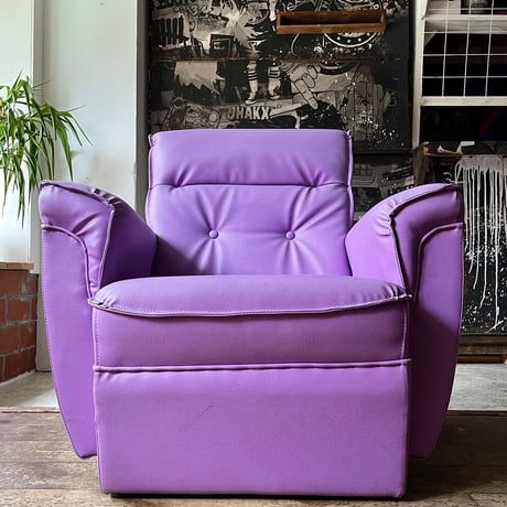 USED VINYL LEATHER 1P SOFA