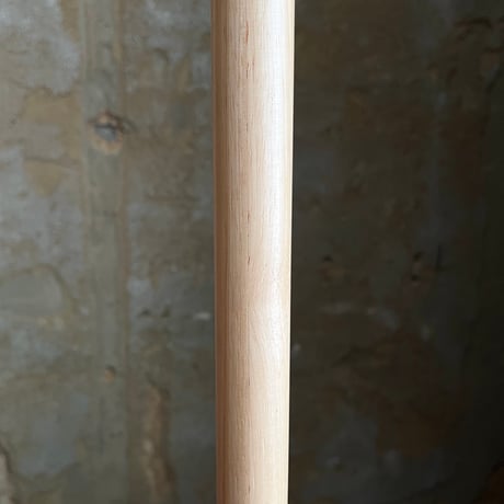JAPAN USED WOODEN & STAINLESS FRAME FABRIC SHADE FLOOR LAMP