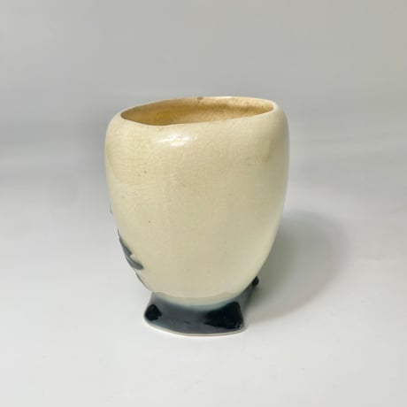 OVAL POTTERY FLOWER VASE