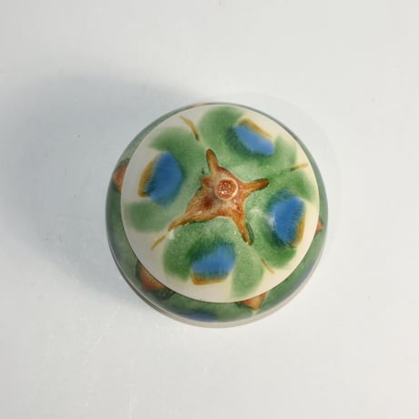 USED MULTICOLORED CERAMIC CONTAINER