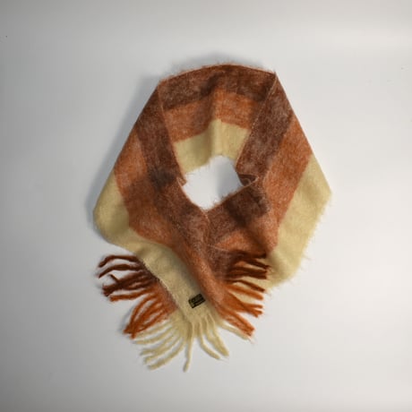 USED "HANDCRAFT, INK" STRIPE MOHAIR MUFFLER