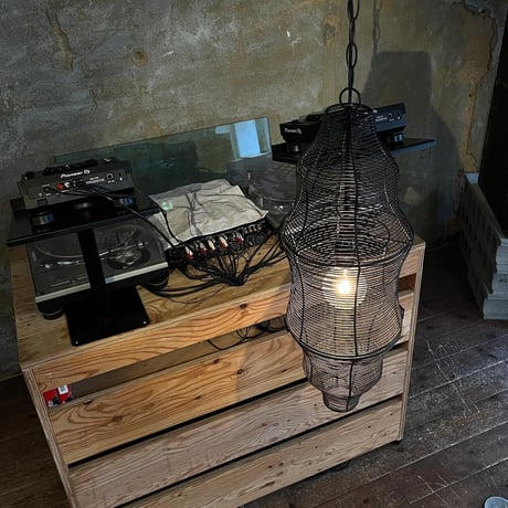USED METAL FLAME PENDANT LAMP