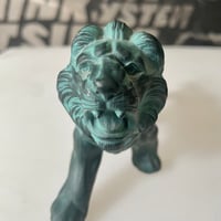USED BRONZE LION SCULPTURE