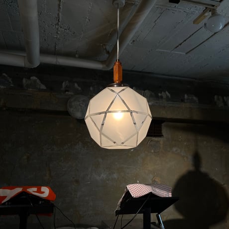 USED GLASS SHADE PENDANT LAMP