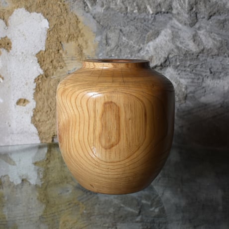 WOODEN FLOWER VASE