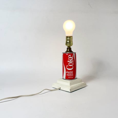 USED WOODEN LEG COCA-COLA TABLE LAMP