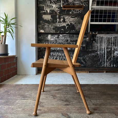 USED WOODEN ARM CHAIR