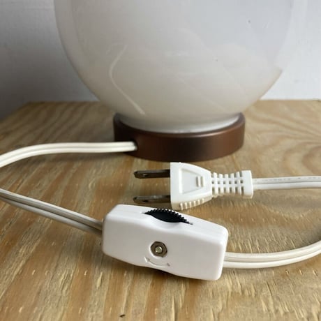 70's GLASS TABLE LAMP
