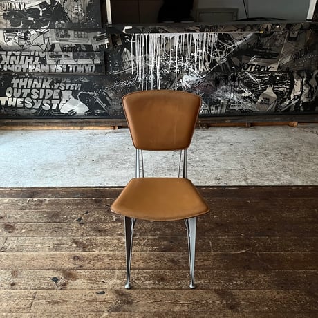 USED “FASEM” METAL FRAME GENIUS LEATHER CHAIR