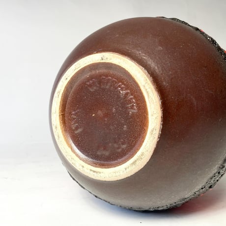 VINTAGE 70'S "FAT LAVA" CERAMIC FLOWER VASE