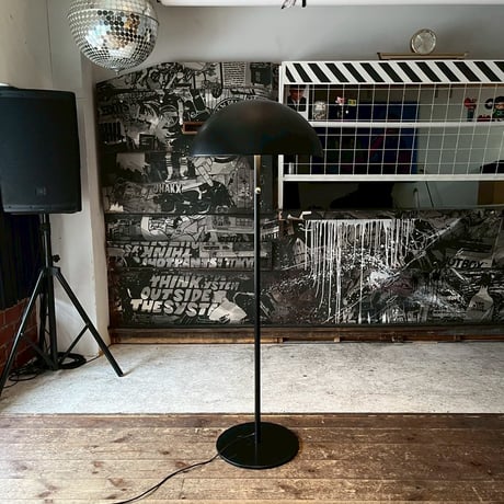 USED “OLD IKEA” METAL & PLASTIC SHADE FLOOR LAMP