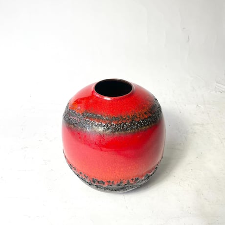 VINTAGE 70'S "FAT LAVA" CERAMIC FLOWER VASE