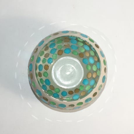 USED MOSAIC HANDMADE GLASS POT