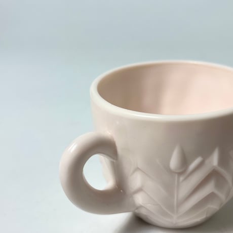VINTAGE 60'S "JEANNETTE" PINK MILK GLASS CUP