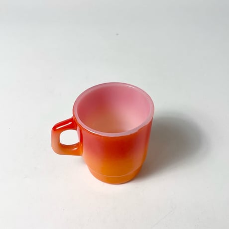 VINTAGE 60'S "ANCHOR HOCKING / FIRE KING" ORANGE COFFEE MUG