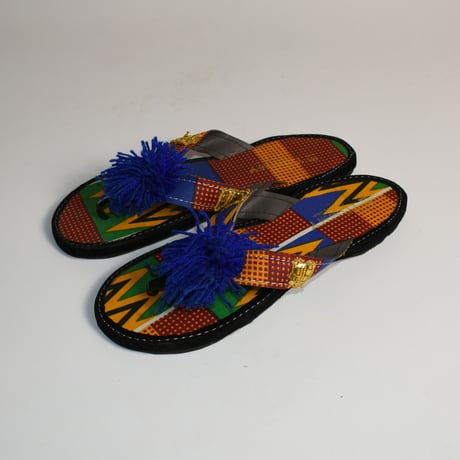 LADIES "TOMMY" AFRICAN BATIK FLIP FLOPS