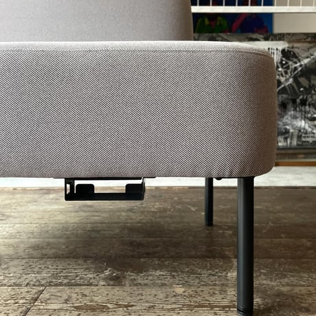 JAPAN USED "OKAMURA" IRON LEG FABRIC 1P SOFA