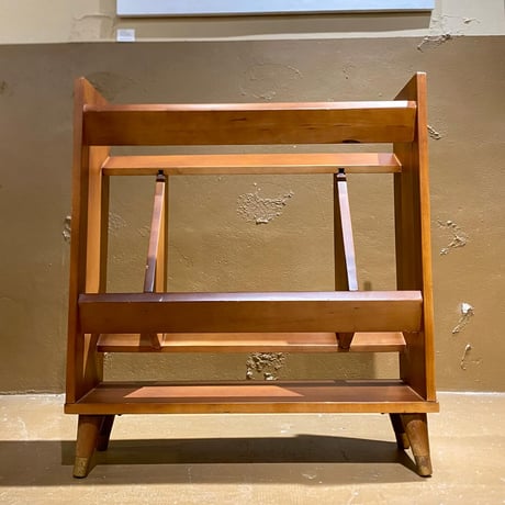 VINTAGE 50-60S WOODEN MAGAZINE RACK