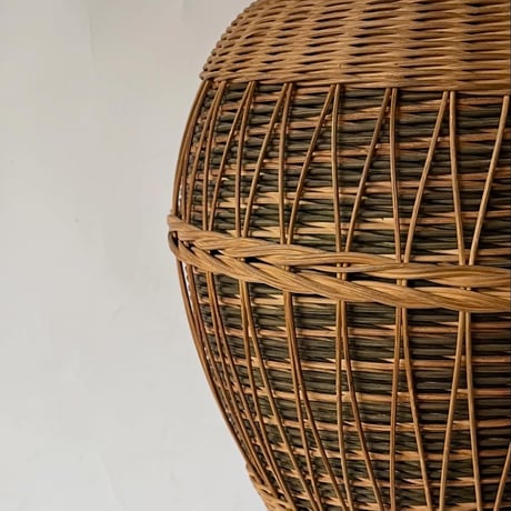 USED RATTAN TRASH CAN