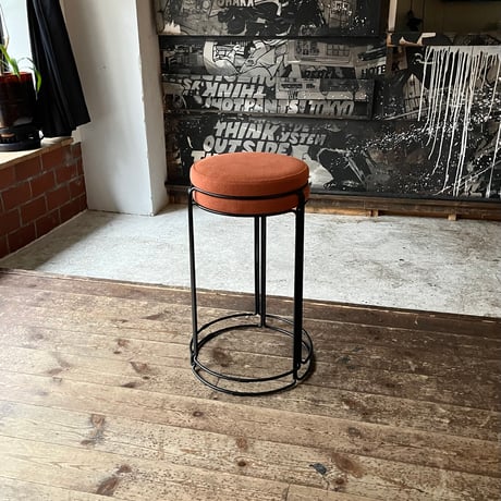 JAPAN USED “KOKUYO” IRON LEG FABRIC STACKING STOOL