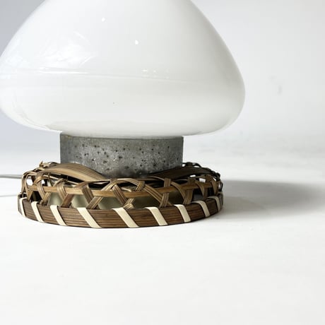 JAPAN VINTAGE 70'S "KOIZUMI" GLASS SHADE CEILING LAMP