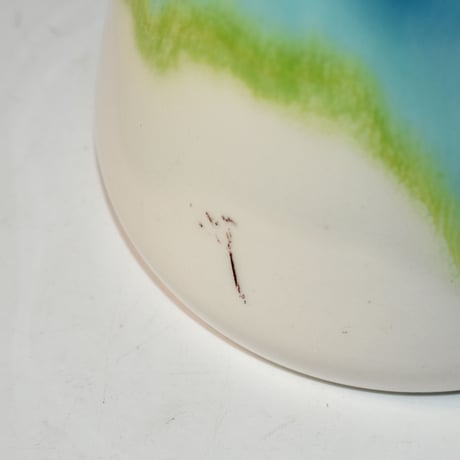 USED CERAMIC PATTERNED FLOWER VASE