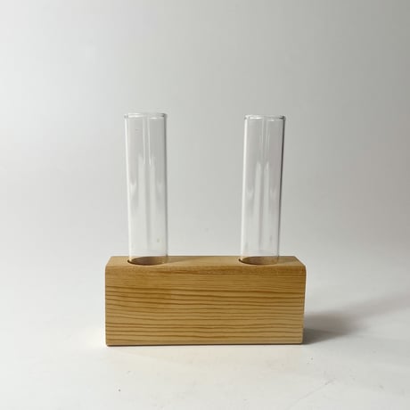 USED WOOD×GLASS FLOWER VASE