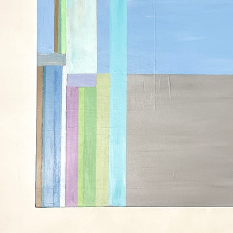 USED ABSTRACT OIL PAINTING