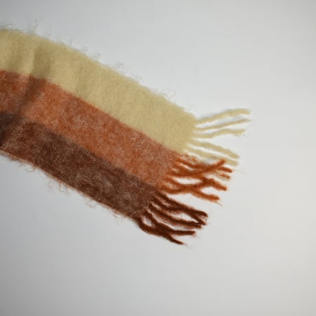 USED "HANDCRAFT, INK" STRIPE MOHAIR MUFFLER