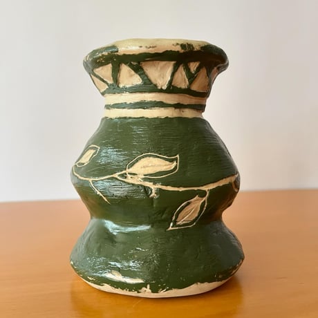 VINTAGE CERAMIC HANDMADE FLOWER VASE